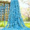 5/10PCS 100cm Silk Artificial Sakura Vine Wedding Garden Arch Festival Rattan Garland Yard Romantic Home Room Decor Diy Gift Box