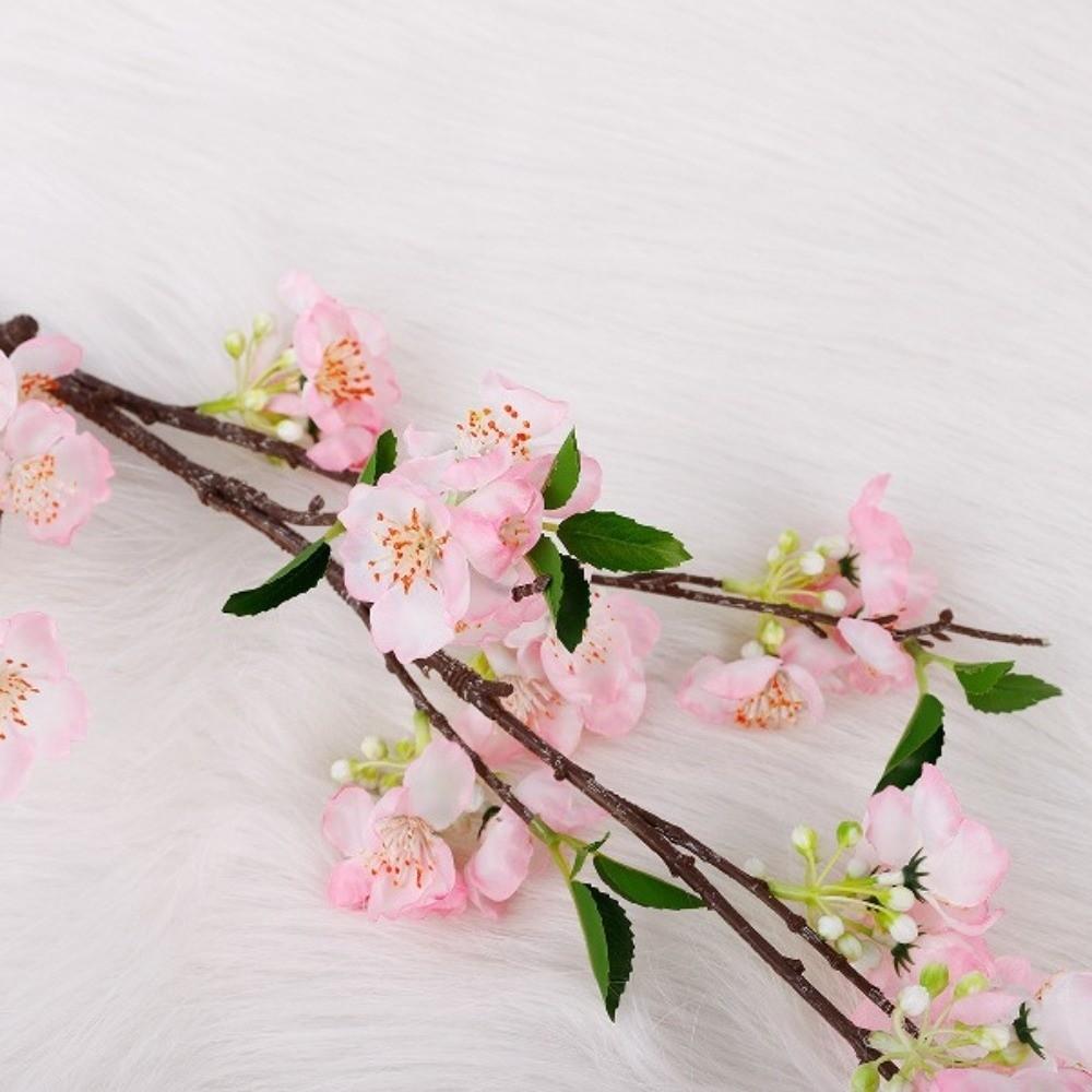 Real Touch Artificial Pear Blossom Flowers Plum Blossom Realistic Simulation Pear Blossom Handmade 91cm Fake Flower Dining Table