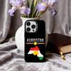 K-Kurdistan-N F-Bandiera-G Custodia per Telefono Per iPhone17,16,15,14,13,12,11 Plus,Pro Max Custodia Nera Caramellata Argentata
