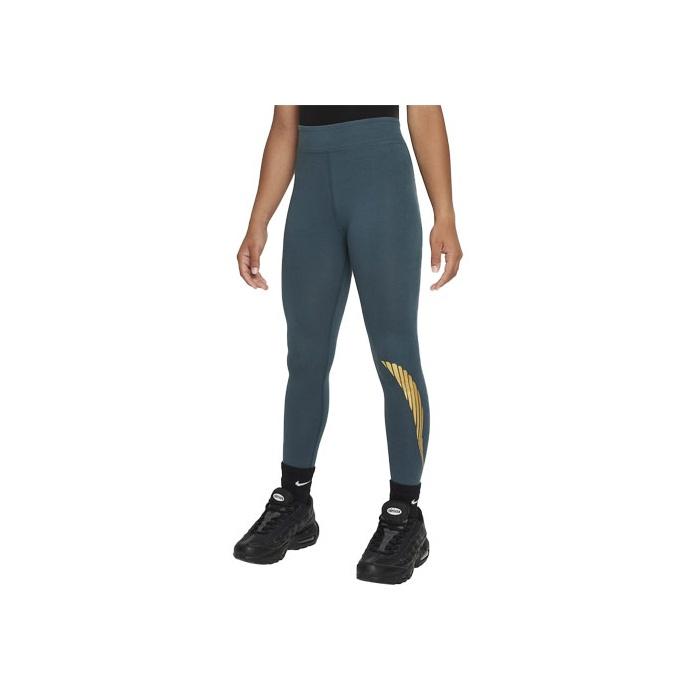 

Nike Детские вязаные спортивные штаны Спортивная одежда Избранное Цветной блок Принт с логотипом Высокая посадка Облегающий крой Темно-зеленый Детские штаны FJ6164-328 S