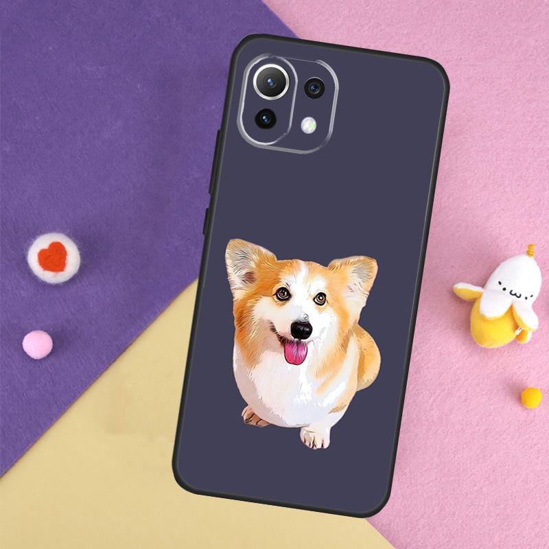 Cute Cartoon Corgi Dog Case For Xiaomi 14T 11T 12T 13T Pro 13 14 15 Ultra POCO X7 Pro X3 X5 X6 F5 F6 M6 Pro Cover