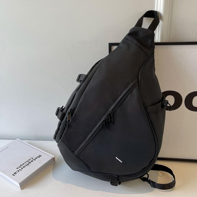 1 pièce Grande Capacité Sac de Poitrine Homme Décontracté Hip Hop Voyage Unisexe Sac Bandoulière Sac à Bandoulière de Rangement en Nylon Haute Qualité