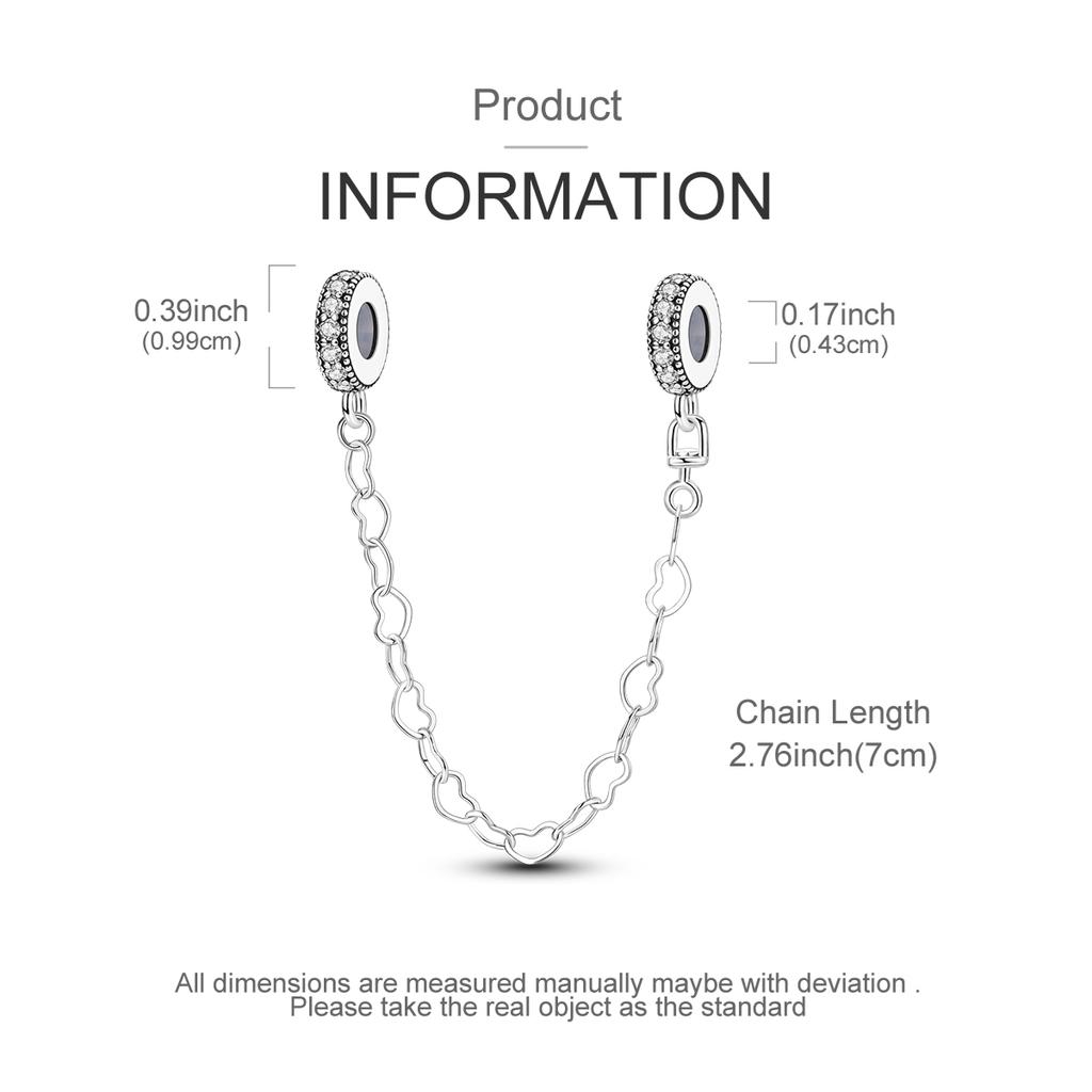 New Copper Safety Chain Moon Flower Star Dangle Charm Fit Original Diy Bracelet For Women Girl Jewelry