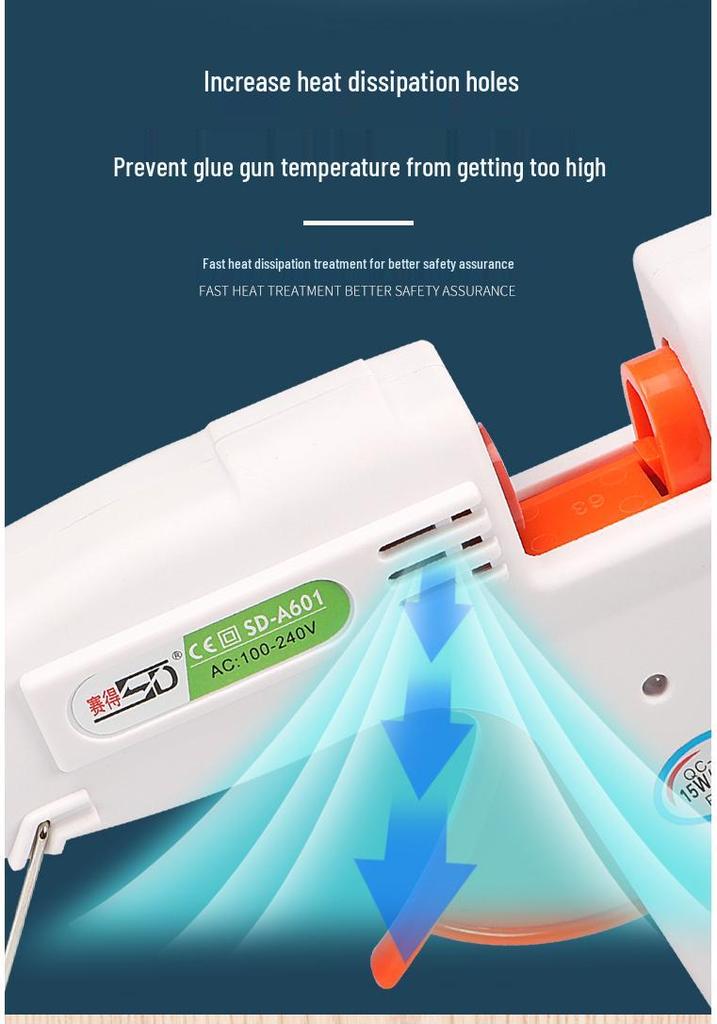 Household Small-Size Glue Gun with Temperature Control & 7-11mm Glue Sticks