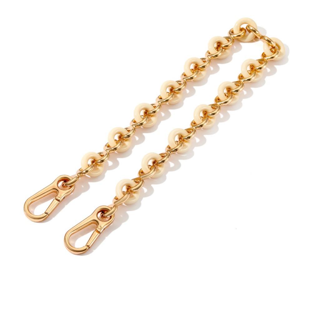 High-grade Underarm Bag Chains Sweet Donut Shape Replacement Handbag Handle Chain Metal Resin Purse Chain Belt Bag Accessories