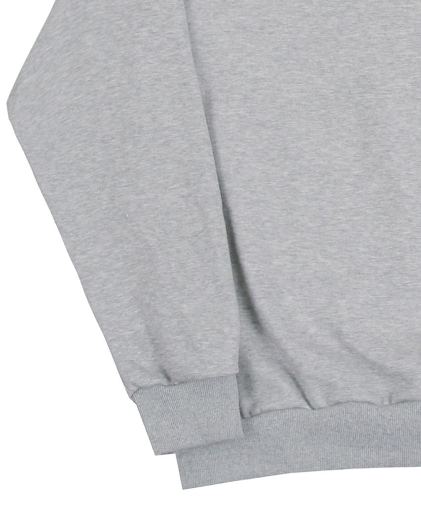 GRAVER [Unisex] Elbow Drawing Logo Smile Sweatshirt_Gray