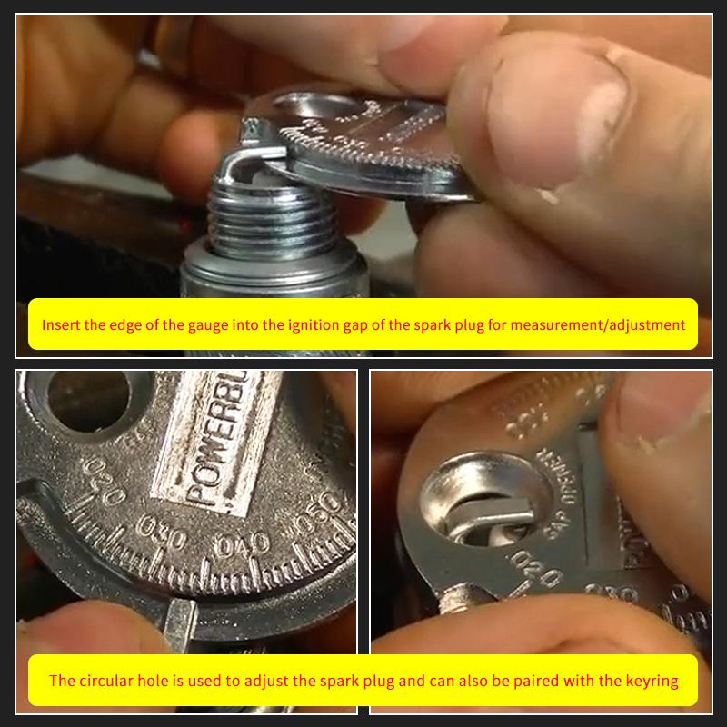 Coin- Type 0.6-2.4Mm 0.02-0.10 Inch Spark Plug Gap Gauge Measurement Tool Range Spark Plug Gage Caliber Measuring Tool 1/5Pcs
