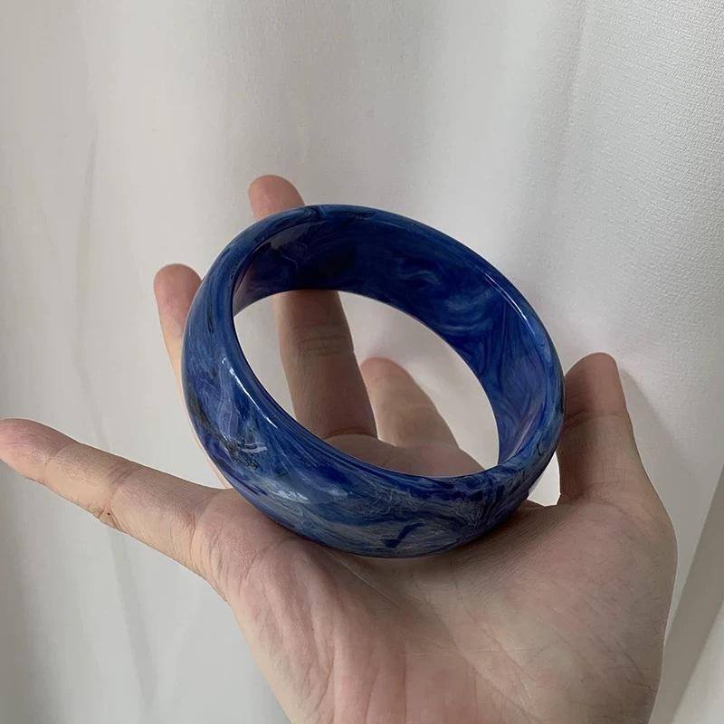 Acrylic Geometric Irregular -Color Resin Bracelet One Size