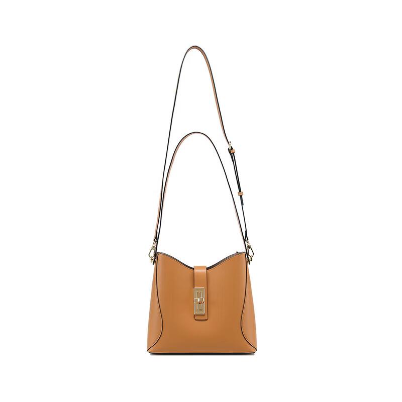 Pierre Cardin Women's Genuine Leather Bucket Shoulder Bag