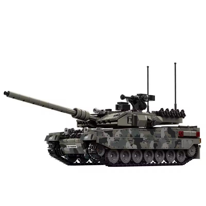 Military MOC Army Main Battle Tank Armored Vehicle Fighter Soldiers Figures Building Blocks Bricks Set Toys