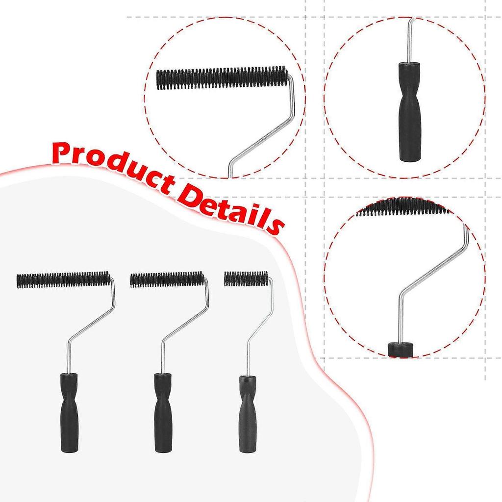 3Pcs Fiberglass Roller Tools, Epoxy Resin Laminating Rollers for Shower Repair, Waterproofing Layer Application Tools