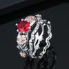 European and American Zircon-Inlaid Copper Ring for Women - Hollow Fashionable Jewelry for Couples