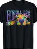 's Pitbull Love T-Shirt - 100% Cotton Black Casual Tee with Pitbull Face