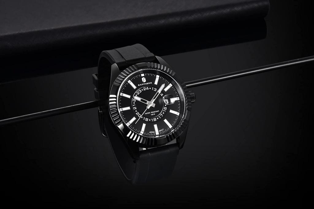 Watch 10 ATM Water Resistant Japanese Movement Analog Watch Simple Gift Business Date Display Quartz Stylish Popular Ranking Study Lightweight Black