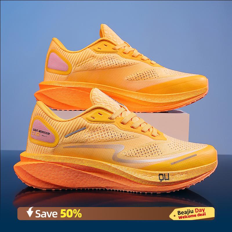 

Кроссовки для марафона из углеродного волокна, мужские спортивные кроссовки для бега, дышащие, легкие, женские, удобные, спортивные, нескользящие, с воздушной подушкой 39