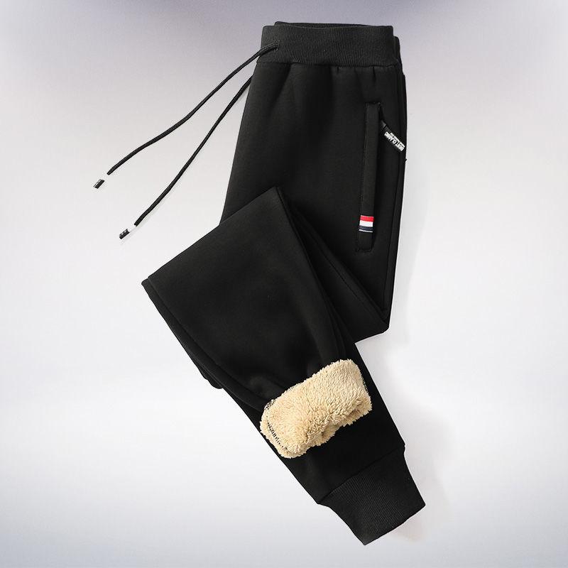 Choose A Larger Size Men Fitness Sportswear Tracksuit Bottoms Sweatpants Trousers Winter Lambs Wool Warm Casual Pants