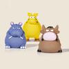 Squeaky Dog Chew Toy for Small Medium Large Dogs Cartoon Animal Design Interactive Latex Dog Toy for Anxiety Relief Teeth Cleaning