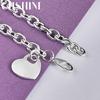 CHSHINE 925 Sterling Silver Solid Heart Bracelet For Women Men Fashion Charm High Quality Jewelry