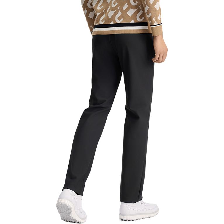 FILA Golf Series Solid Color Fleece Comfortable High Elastic Knitted Sports Pants Men bottoms Black A11M515601F-BK