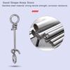 50Pcs Stainless Steel Quick Lock Snap Spring Clamp Buckle Lure Drop Rigs Safety Connector Bait Hook for Fishing - Strengthened