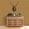 0.45m Anti Fouling Striped Grille Waterproof PVC Wallpaper Living Room Kitchen Sticker