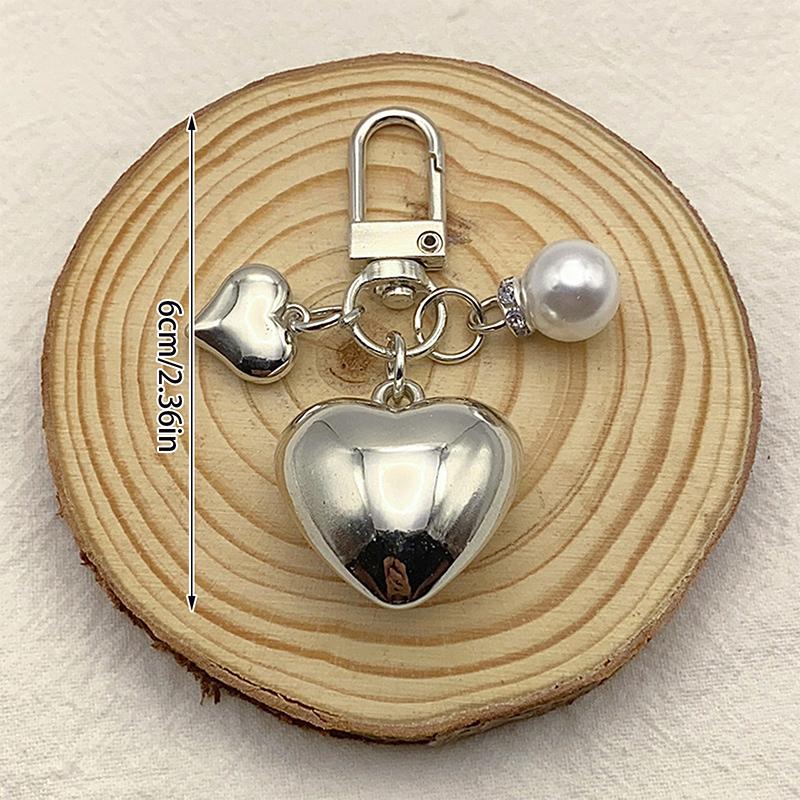 1PCCartoon Love Bow Beads Mobile Phone Chain Lanyard Cute Short Pendant Keychain Hanging Cord Strap Fashion Jewelry Accessories
