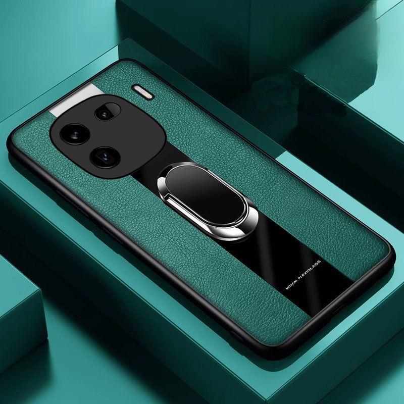 Magnetic Ring Stand Phone Case For Vivo IQOO 12 Pro Luxury Leather Shockproof Bumper Back Cover For IQOO 13 Iqoo13 12Pro