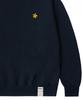 GRAVER [Unisex] Yellow Odd Flower Embroidered Sweatshirt_Navy