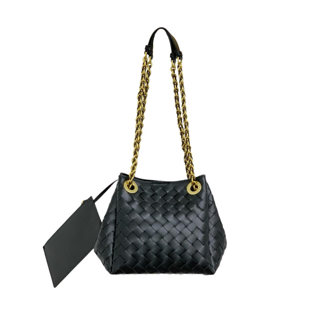 2026 Cross-border high-end metal chain woven parachute bag underarm shoulder crossbody large capacity retro bag women