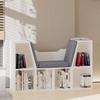 Bibliothèque banc 2 en 1 - HOMCOM - étagère cube 6 compartiments meuble rangement salon - bois - 102x30x61cm - gris