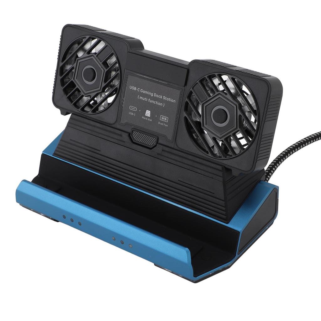 10-in-1 Dockingstation für Legion Go für MSI Claw mit abnehmbarem doppelten Lüfter 4K 60Hz Gigabit Ethernet 4 USB 3.0
