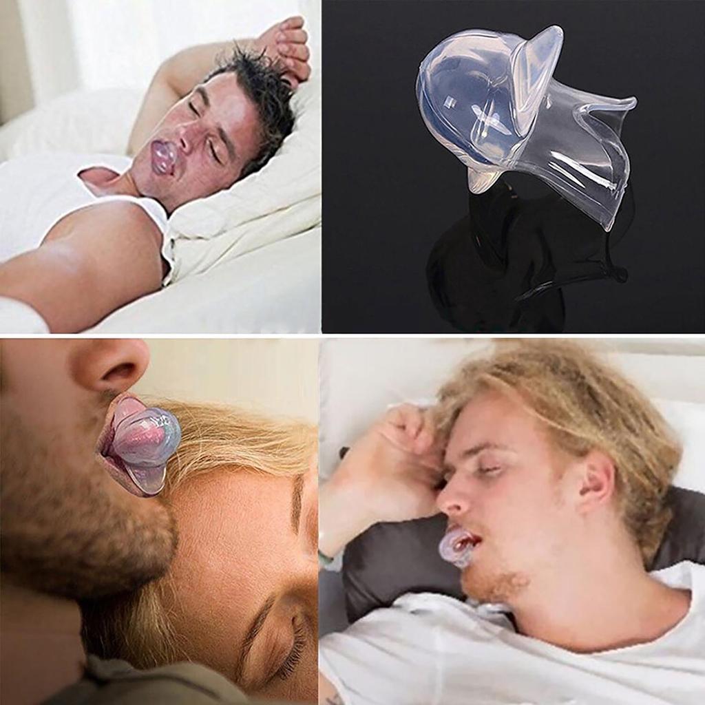 Anti-Snore Tongue Retaining Device Reusable Anti Snoring Mouthpiece Braces Snoring Stopper n Women Night's Sleep