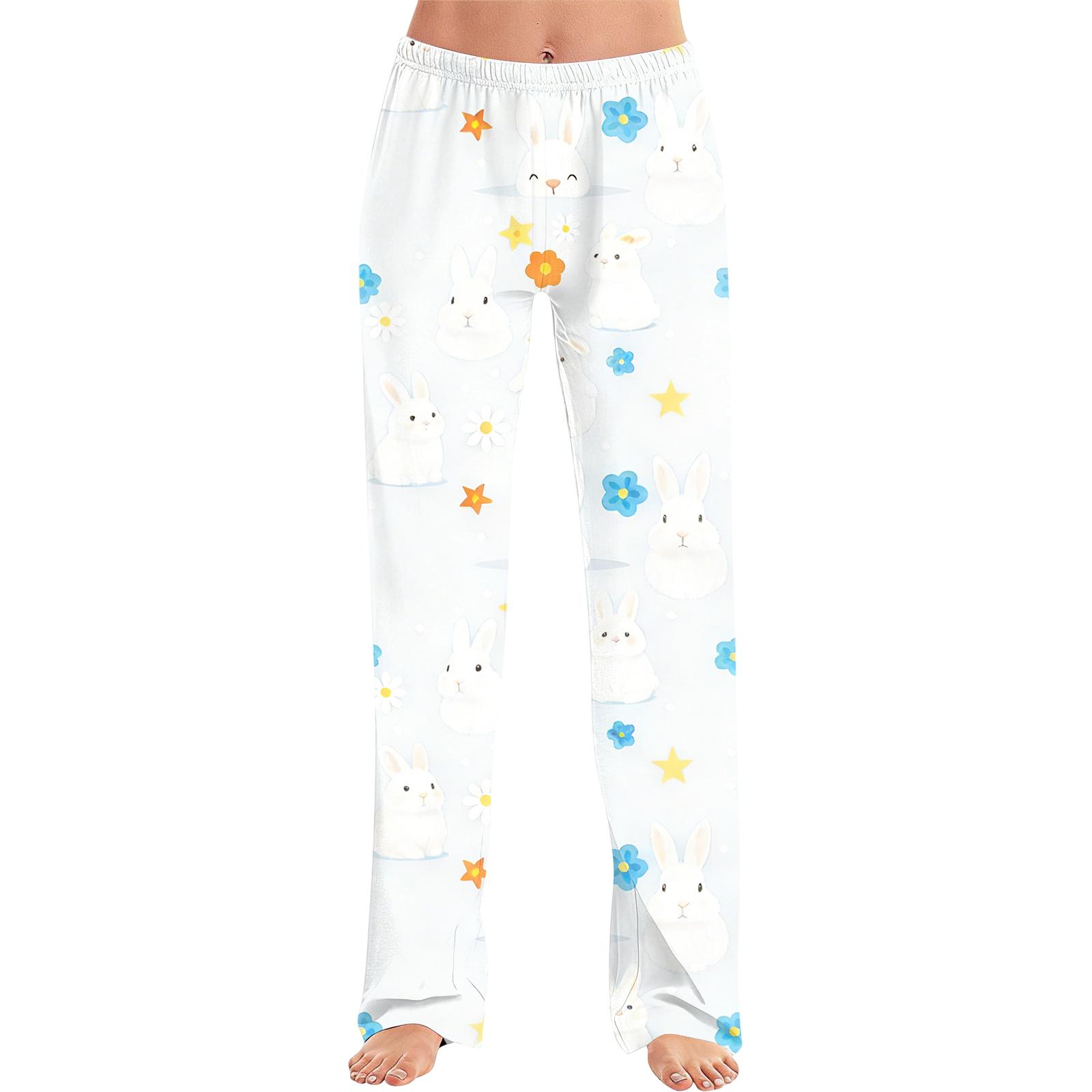 

Модные свободные повседневные брюки с принтом для взрослых, домашняя одежда для сна (Без шнурка) L розовый