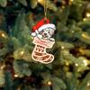 Cartoon Dog Socks Christmas Pendants Decorative Dog Car Pendant  Car