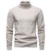 AIOPESON Herren Rollkragenpullover Zopfmuster Strickware Rippbündchen Pullover Smart Casual Business Warm Herbst Winter