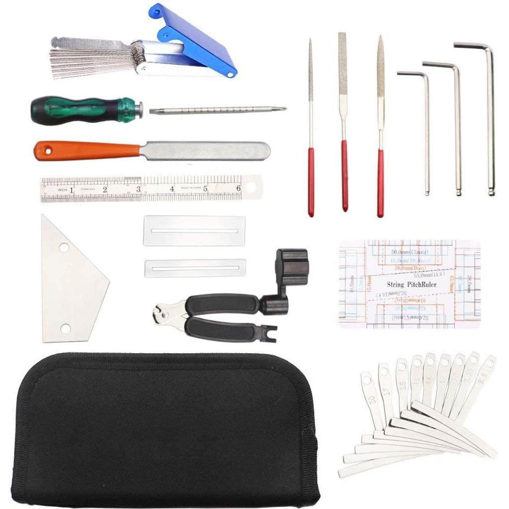 Guitar Repair Kit 25-Piece Set File Gasket 3-in-1 String Clipper Guitar Accessories