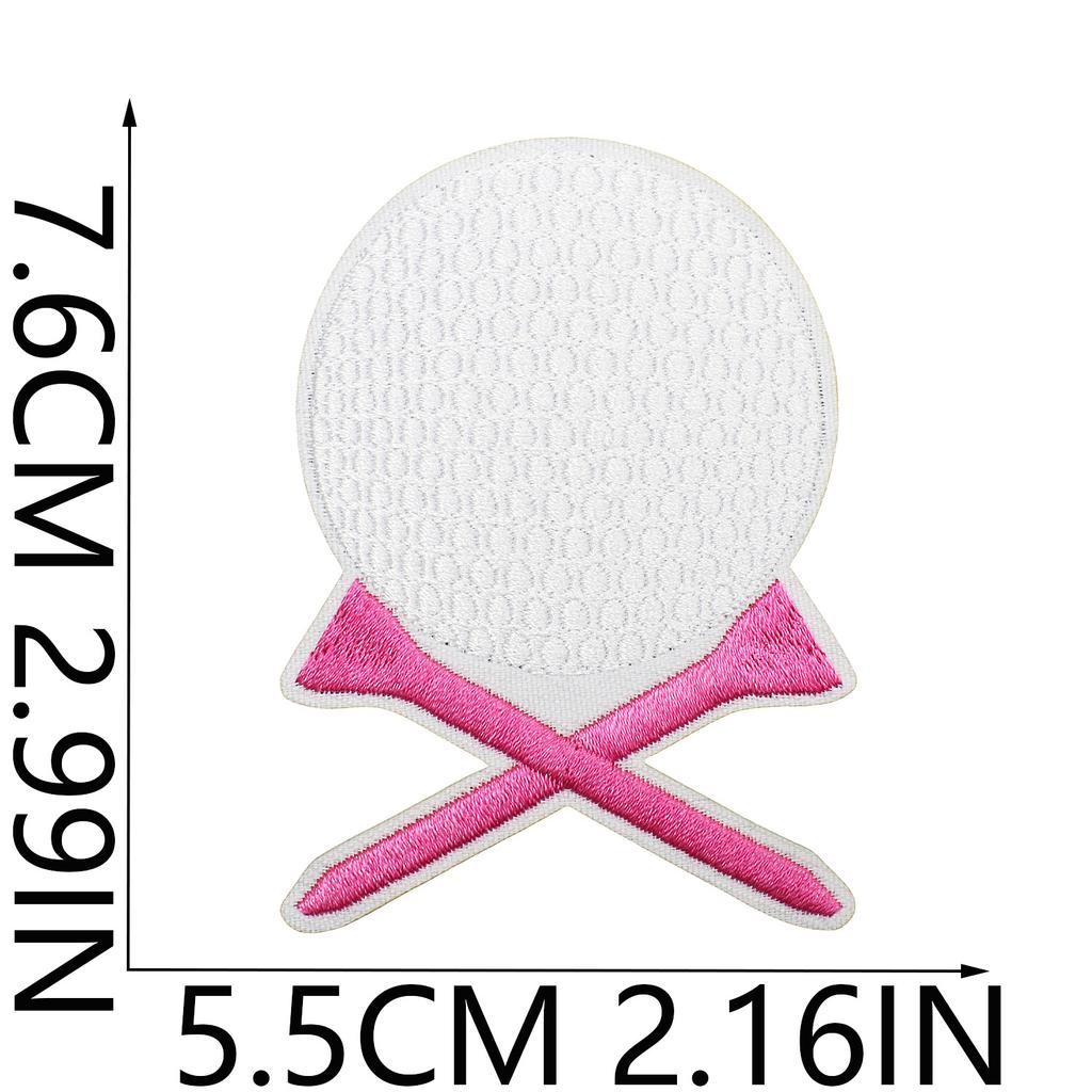 Golfbroderi Stoffklistremerke Golf Datamaskinbroderi Etikett Klær Veske Dekorasjon Flaggbroderi Klistremerke Varmepåføring