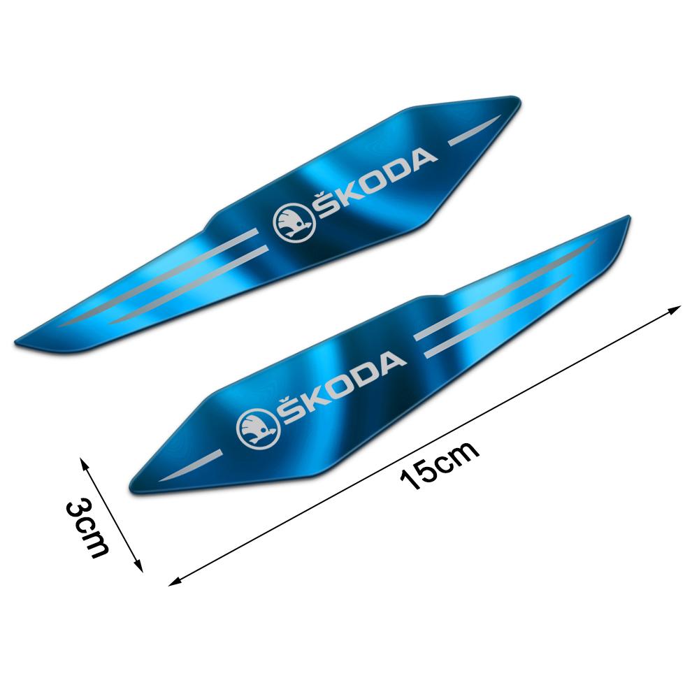 AAFM1 Car Badge Side Fender Leaf Board Decor Body Reflective Stickers For Skoda Octavia A5 3 2 VRS Vision Kodiaq Favorit Rapid Fabia