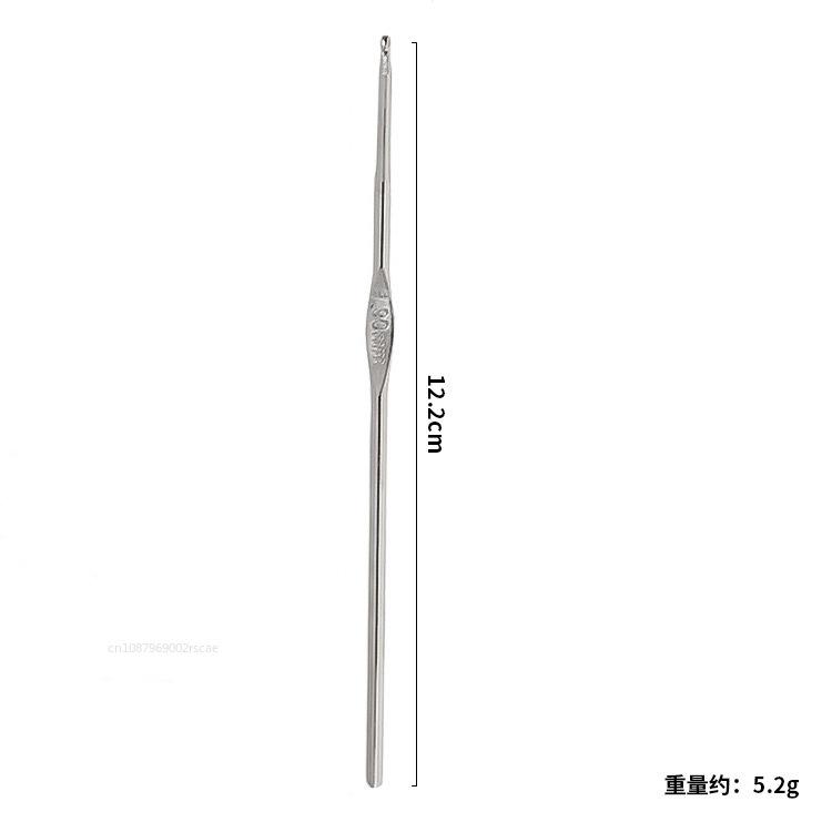 Metal Handle Crochet Hook Knitting Needles Set Small Sizes 0.6-1.9mm DIY Lace Crochet Needles for Yarn Weave Tools Safety Pins