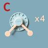 4PCS/PACK Nordic Self-adhesive Door Hook Coat Hat Rack Bathroom Kitchen Door Wall Mounted Hanger Creative Clock Hook
