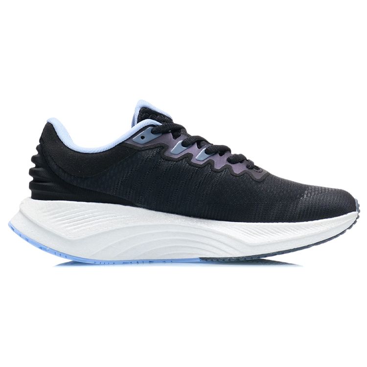 Li Ning Shadow Reflective Shock Absorption Low Top Running Shoes Women sneakers Black ARHR128-3