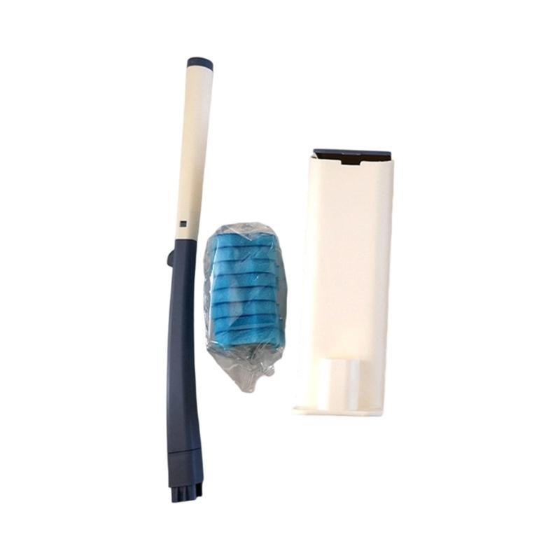 Disposable Toilet Bowl Cleaning Brush Long Handle Toilet Bowl Brush with Replaceable Brush Head Toilet Cleaning Tool