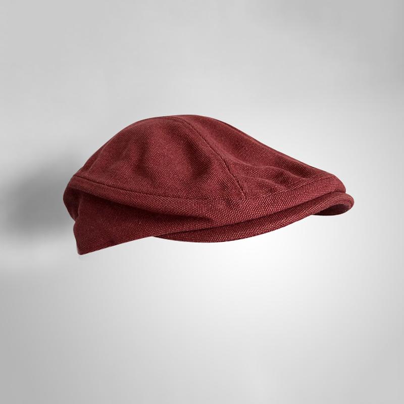 

Spring And Summer Casual Men Flat Summer Cotton Beret Hat Woman Dark Blue Dark Grey Breathable Cap Duckbill Driving Hats BLM327 S 54-56CM красный