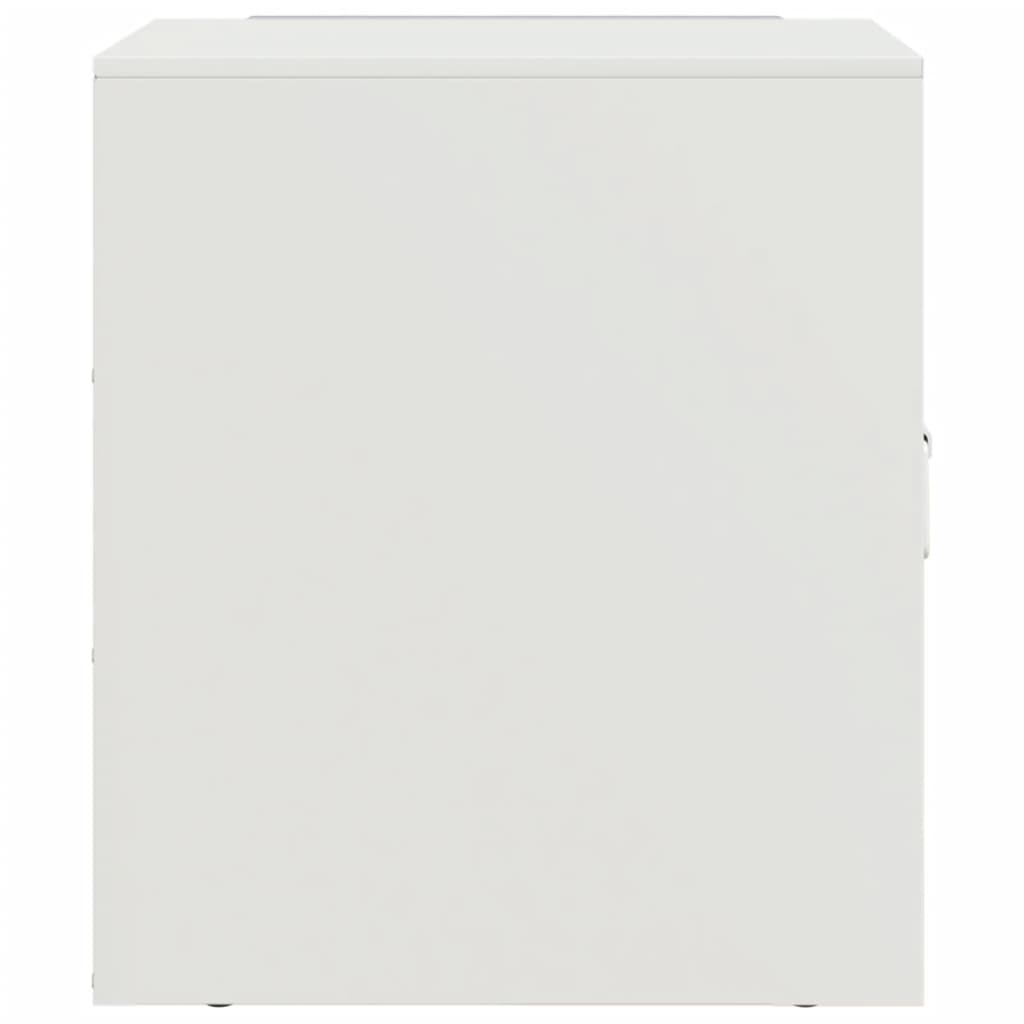 Nightstand White 34.5 x 39 x 44 cm Steel