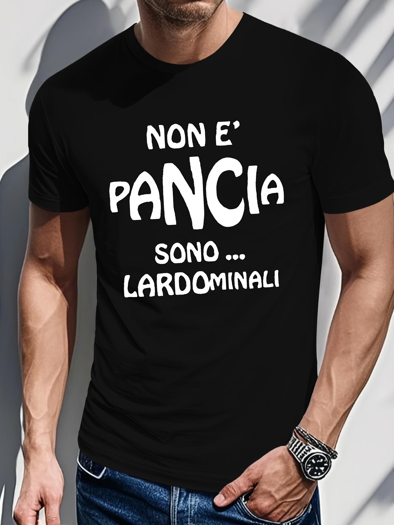 Men s T-Shirt Y2K Italian Quote Black 3XL