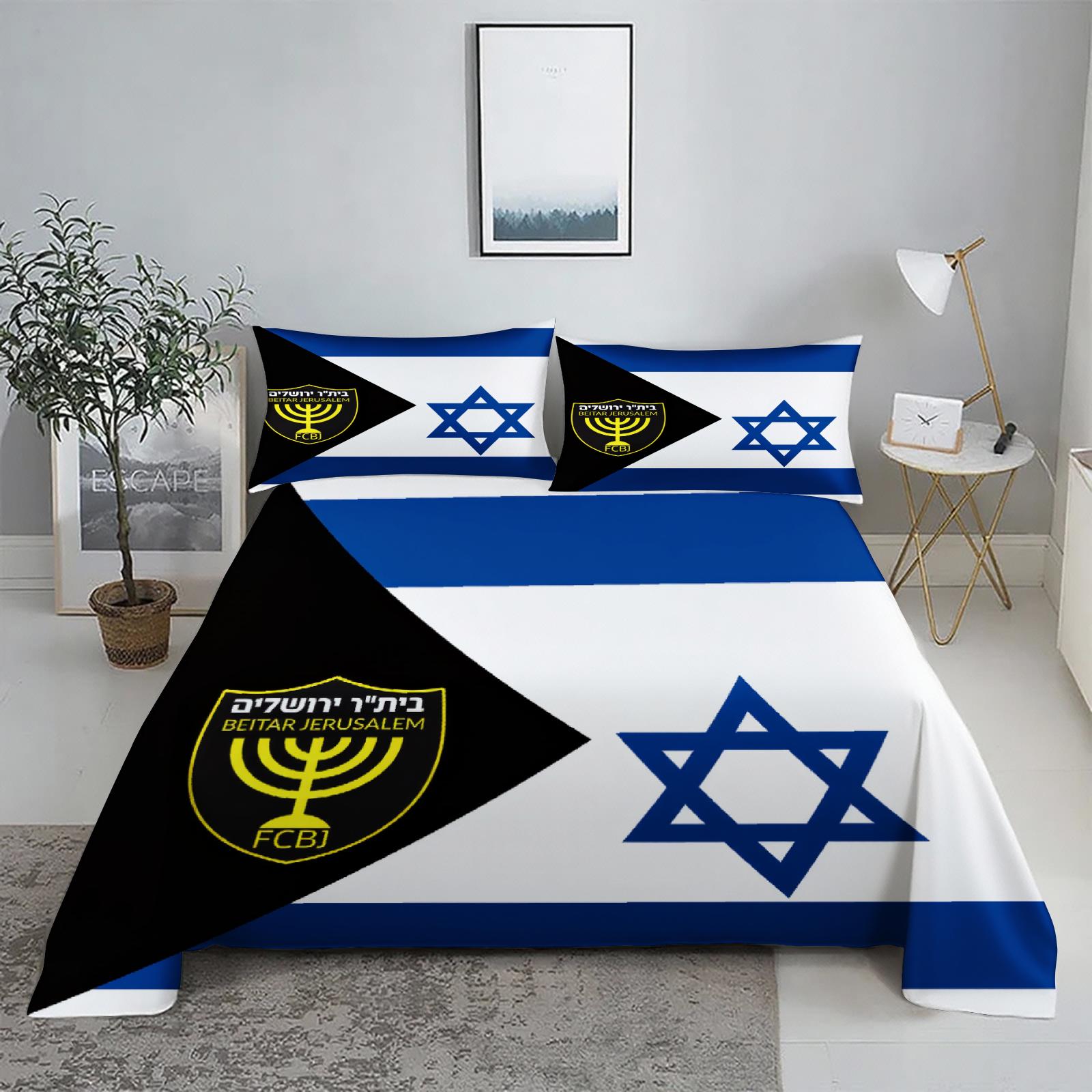 

3 шт. Постільна білизна Fc Beitar Jerusalem Ізраїль Футбольний комплект постільної білизни Односпальний Twin Queen King Розмір Повний комплект Постільна білизна Постільна білизна Для дітей US King(264*228cm)3pcs