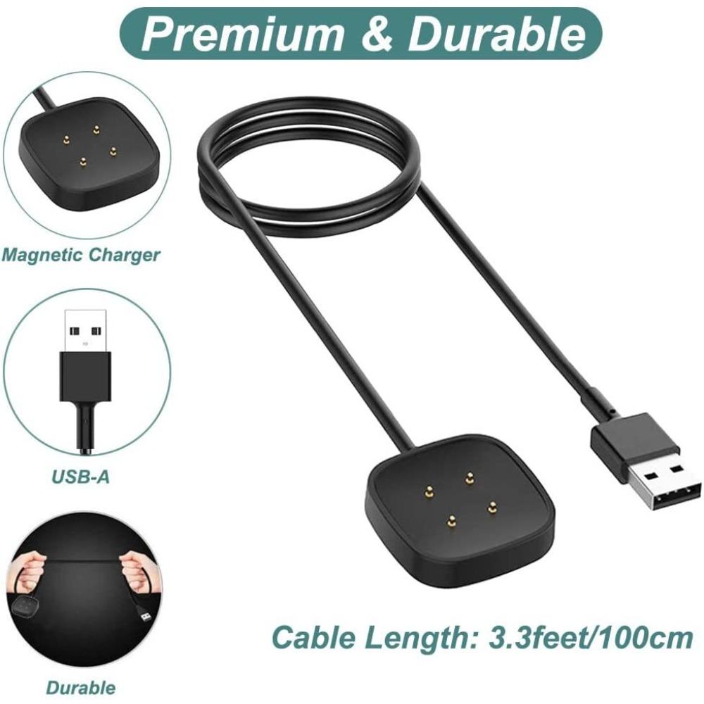 2pcs Wireless Charger For Fitbit Sense 1 2 /Versa 3 4 USB Fast Charging Dock US