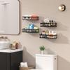 PUSDON Hanging Storage Baskets Organizer Wall Mount Metal Wire Storage Bin Rack for Kitchen Bathroom Shower Spice Shelf Home De