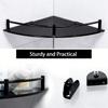 Pack Of 2 Corner Floating Shelf Space Saving Designs with Plastic Glass & Metal Parts Simple Installation for Bathroom