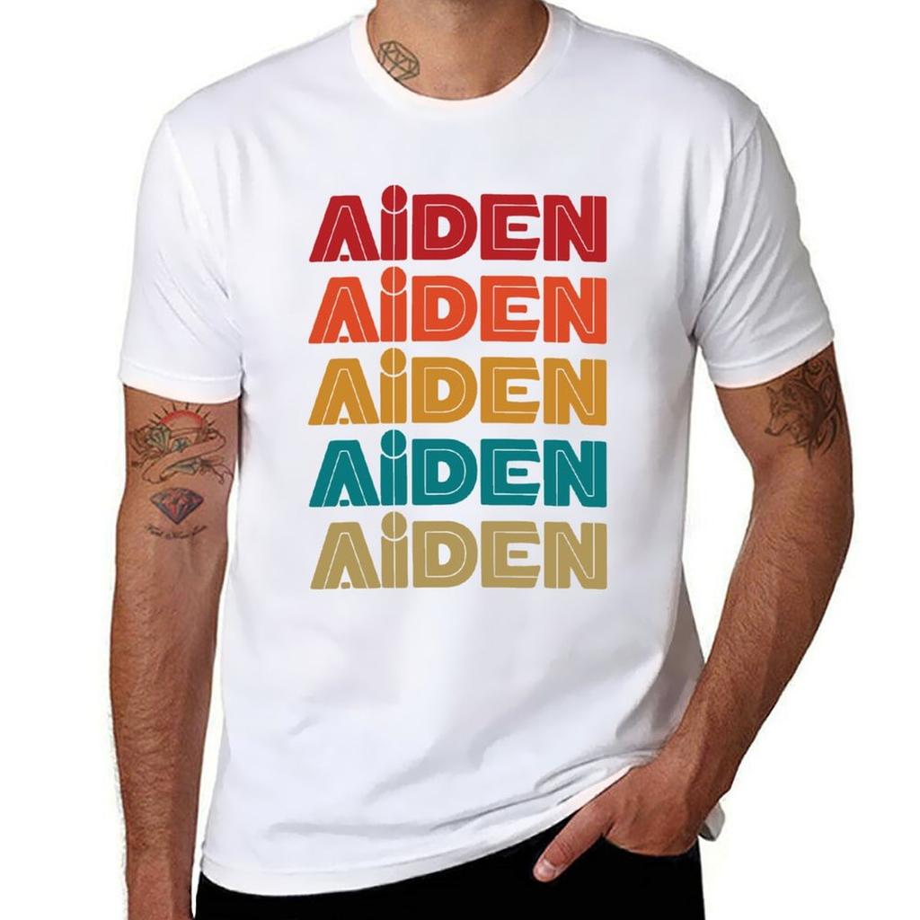 Aiden Name TShirt Soft Touch Basic Cotton TShirt